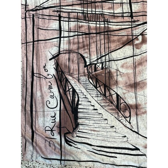 31 Rue Cambon Staircase Scarf Silk Architectural Print Lightweight Wrap - Picture 4 of 6